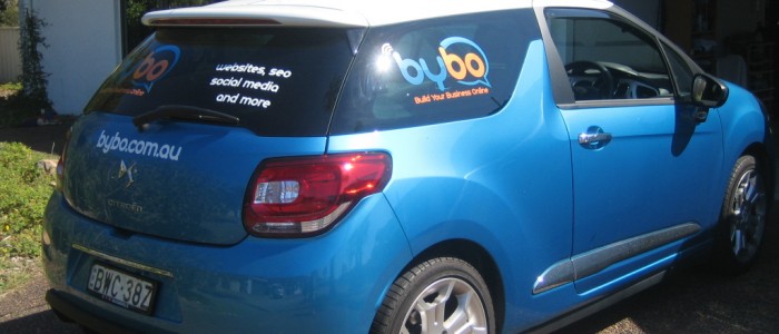 Build Your Business Online BYBO car signage